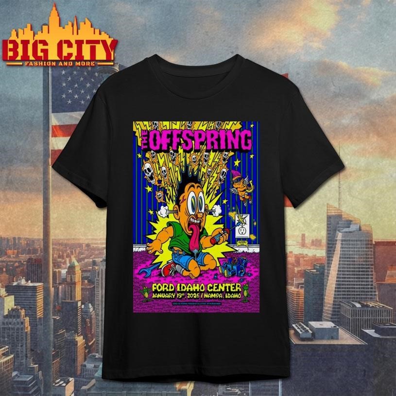 The Offspring Jan 19, 2026 Nampa, ID Tour Poster - Adult & Kids T-Shirts, Sweatshirts & Hoodies apparel design preview 1