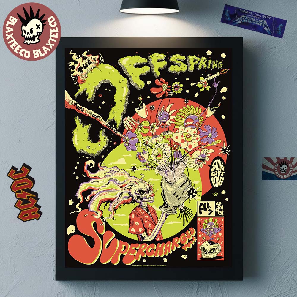 The Offspring Supercharged Tour 2026 Sioux City Iowa - Adult & Kids T-Shirts, Sweatshirts & Hoodies apparel design preview 1
