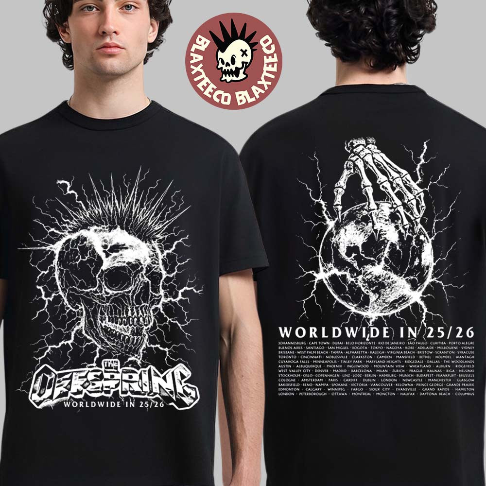 The Offspring Supercharged Worldwide 2026 Merch - Adult & Kids T-Shirts, Sweatshirts & Hoodies apparel design preview 1
