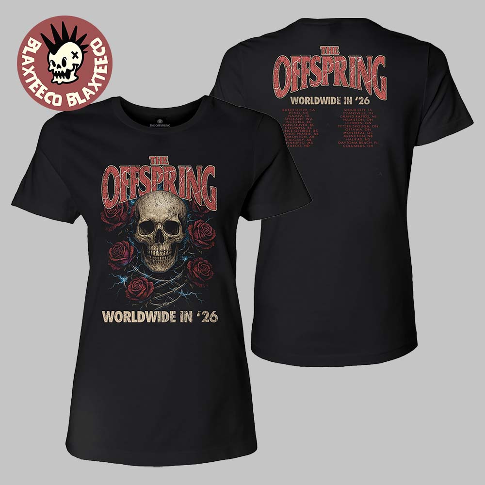 The Offspring Supercharged Worldwide 2026 Merch Rose - Adult & Kids T-Shirts, Sweatshirts & Hoodies apparel design preview 1