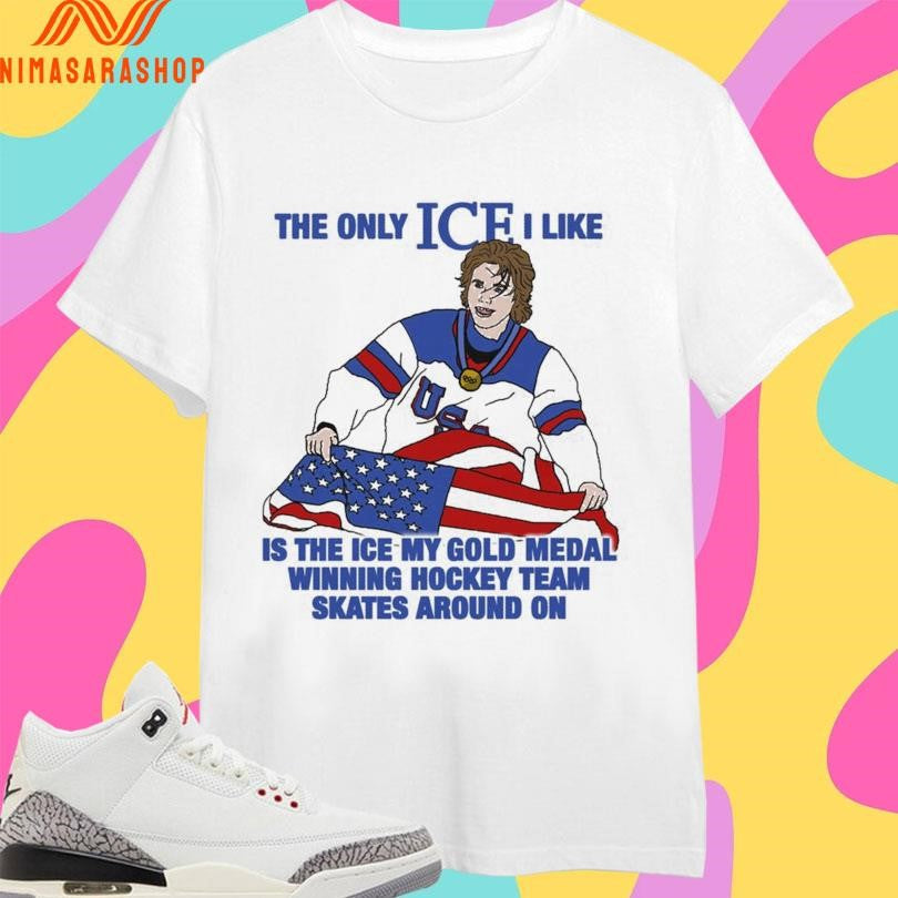 The Only Ice I Like Is My Gold Medal Winning Hockey - Adult & Kids T-Shirts, Sweatshirts & Hoodies apparel design preview 1