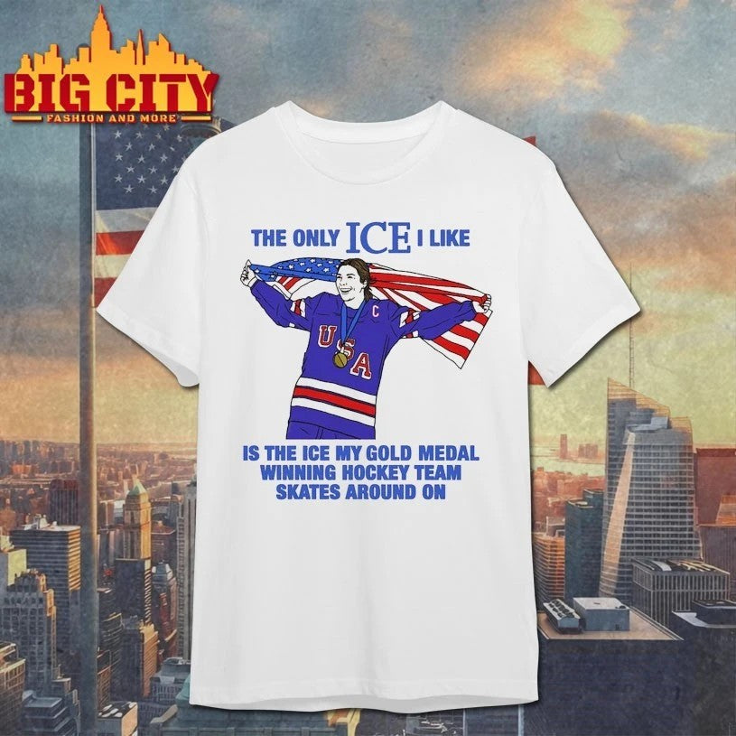 The Only Ice I Like Is My Gold Medal Winning Hockey - Adult & Kids T-Shirts, Sweatshirts & Hoodies apparel design preview 1