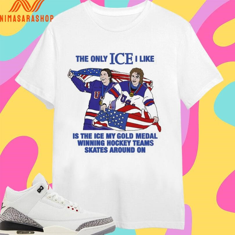 The Only Ice I Like Is My Gold Medal Winning Hockey - Adult & Kids T-Shirts, Sweatshirts & Hoodies apparel design preview 1