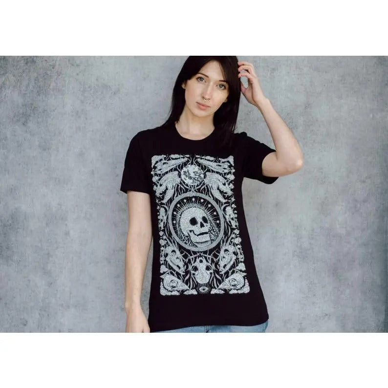 Ossuary Skull Shrine Black Print Skulls - Adult & Kids T-Shirts, Sweatshirts & Hoodies apparel design preview 1