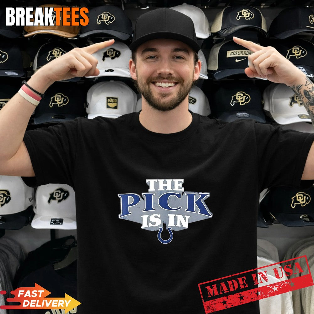 The Pick is in Indianapolis Colts Football - Adult & Kids T-Shirts, Sweatshirts & Hoodies apparel design preview 1