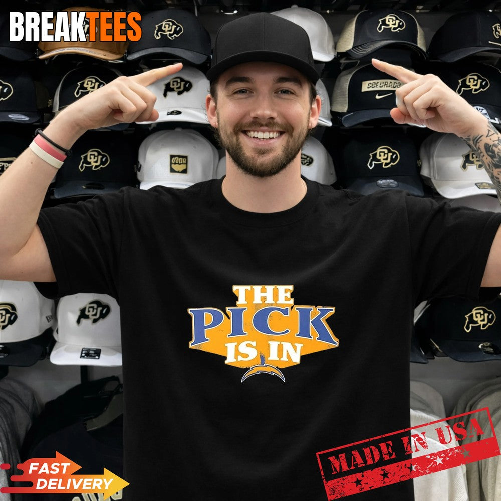 The Pick is in Los Angeles Chargers Football - Adult & Kids T-Shirts, Sweatshirts & Hoodies apparel design preview 1