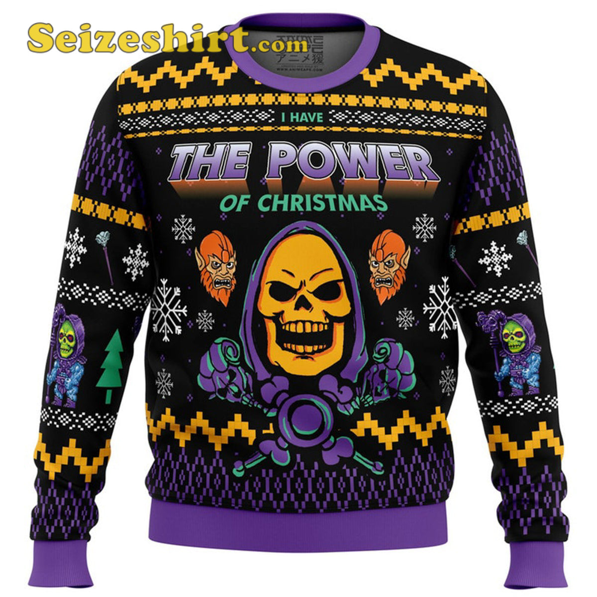 The Power Of , Skeletor Ugly Christmas Sizeshirt Ugly Christmas Sweater - Holiday Gift product image