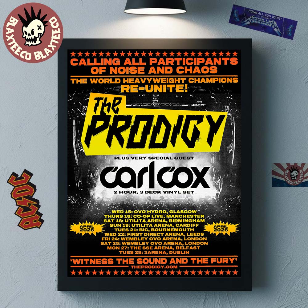 The Prodigy Warriors Dance UK And Ireland Arena Tour - Adult & Kids T-Shirts, Sweatshirts & Hoodies apparel design preview 1