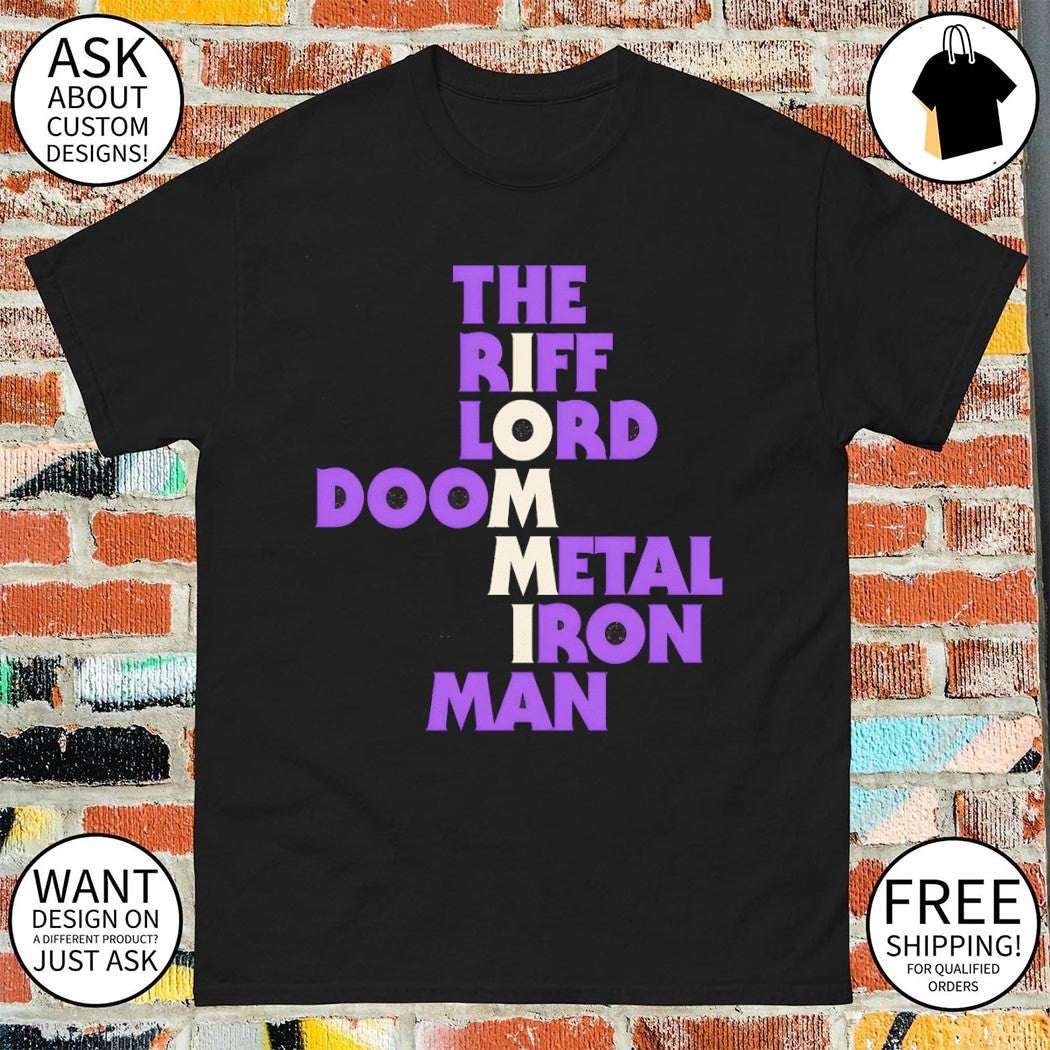 The Riff Lord Doom Metal Iron Man Iommi - Adult & Kids T-Shirts, Sweatshirts & Hoodies apparel design preview 1