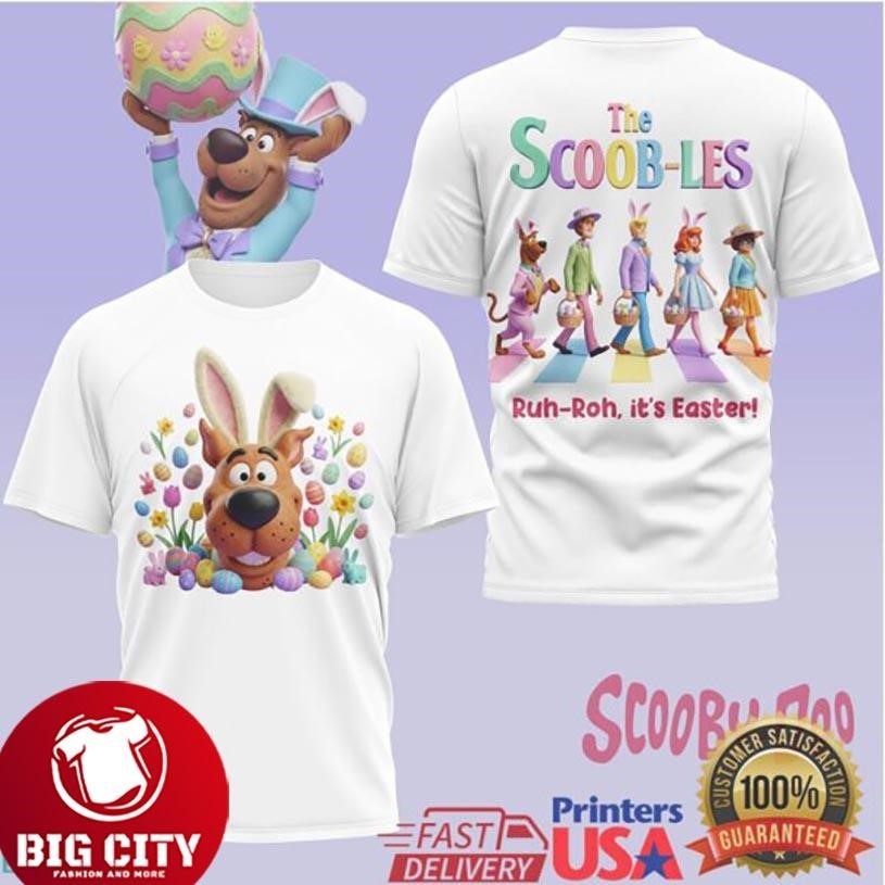 The Scoob les Scooby Doo Abbey Road Parody Ruh Roh - Adult & Kids T-Shirts, Sweatshirts & Hoodies apparel design preview 1