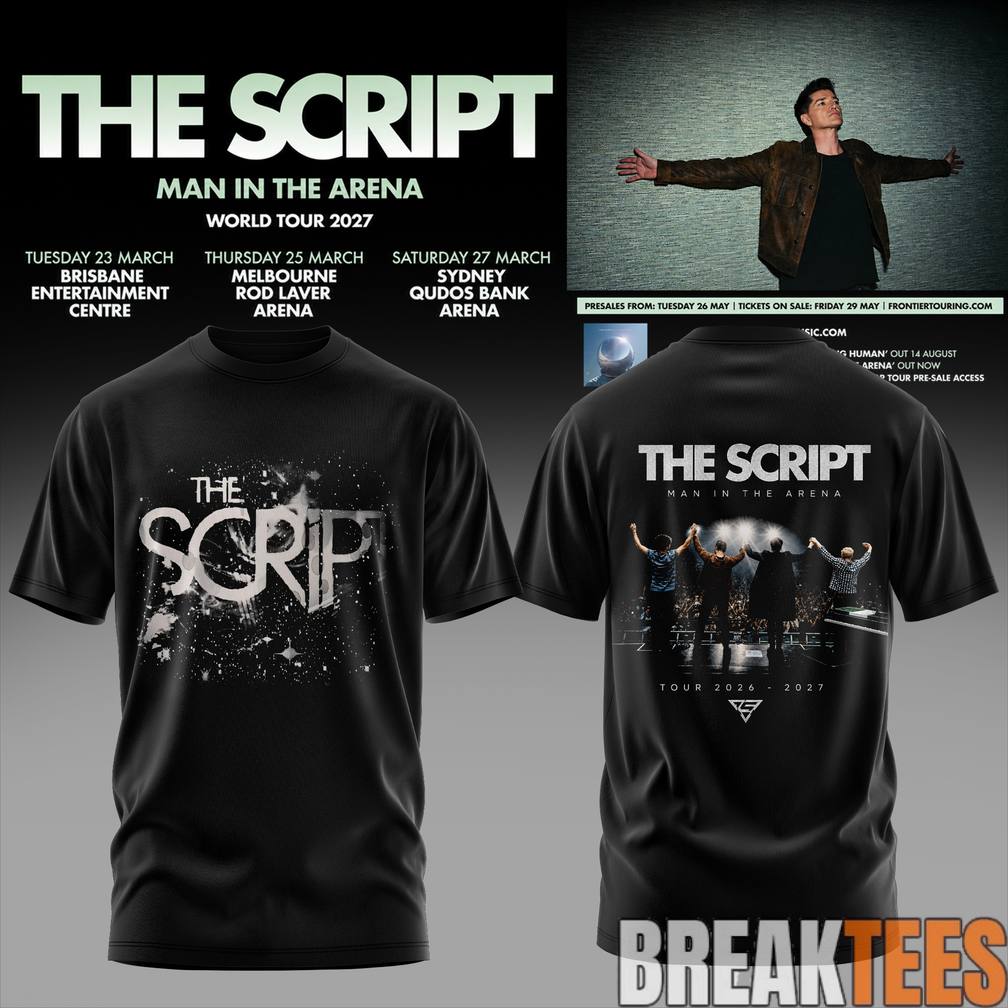 The Script Man In Arena Tour 2026 - Adult & Kids T-Shirts, Sweatshirts & Hoodies apparel design preview 1