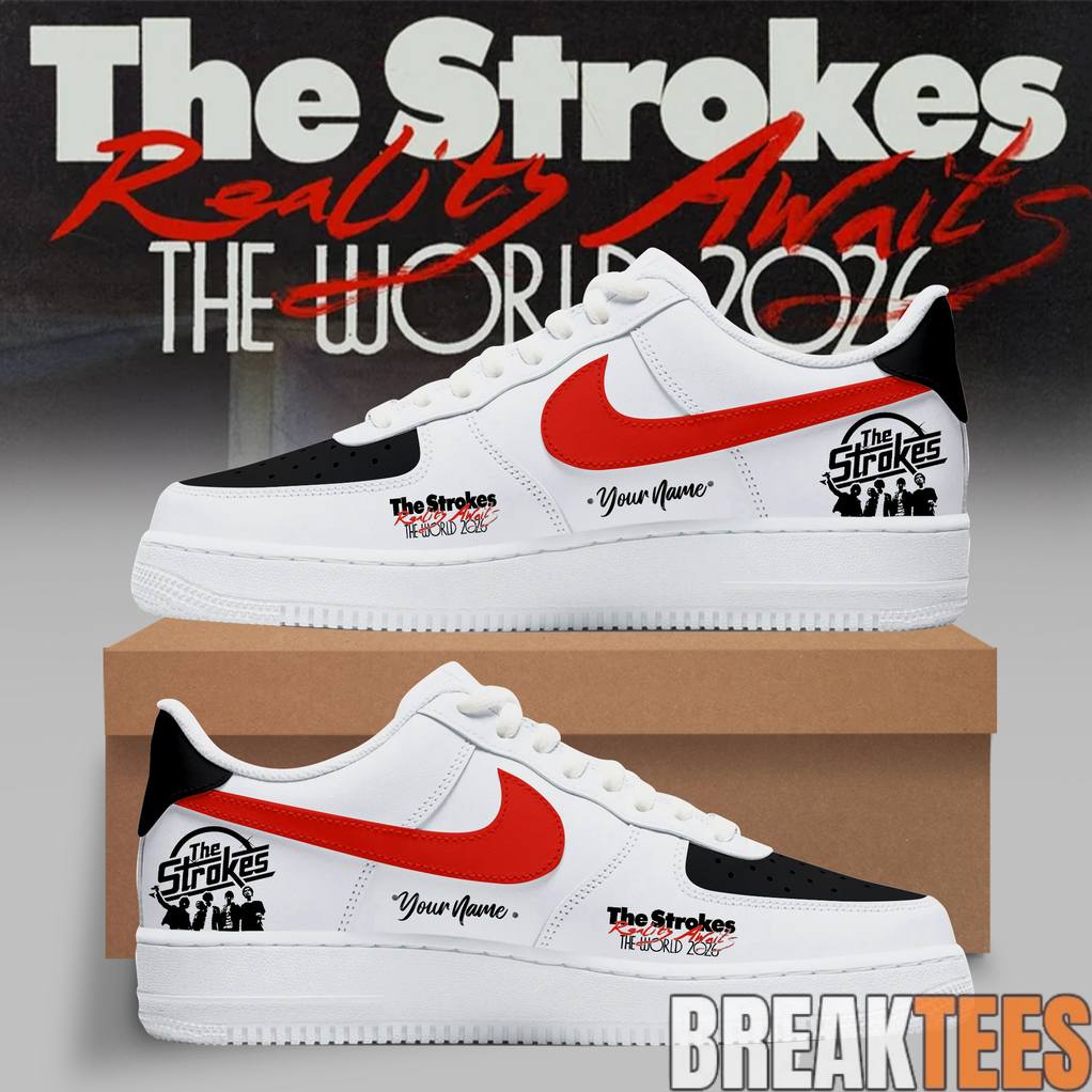 The Strokes Reality Awaits Tour 2026 Custom Air Force - Adult & Kids T-Shirts, Sweatshirts & Hoodies apparel design preview 1
