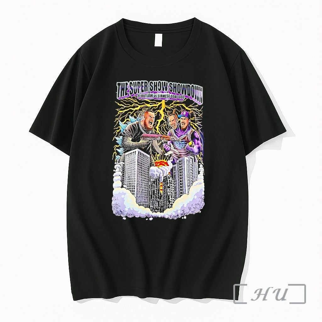 The Super Show Showdown Fj Outlaw And Siamese Goat - Adult & Kids T-Shirts, Sweatshirts & Hoodies apparel design preview 1