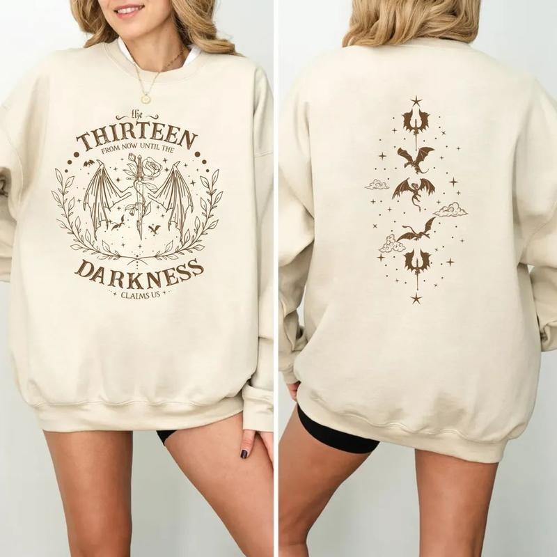 Thirteen Throne Glass Now Until Darkness Claims Us - Adult & Kids T-Shirts, Sweatshirts & Hoodies apparel design preview 1