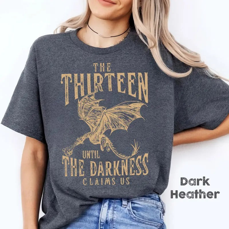 Thirteen Until Darkness Claims Us Sarah J Maas Sjm - Adult & Kids T-Shirts, Sweatshirts & Hoodies apparel design preview 1