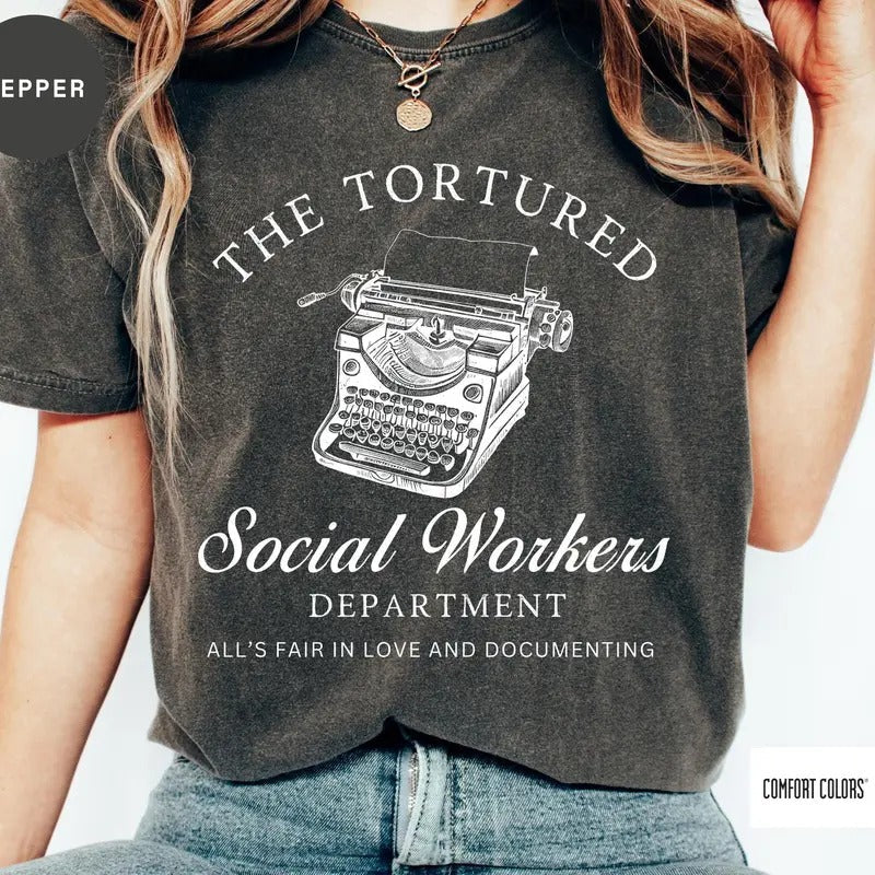 Tortured Social Workers Department Funny Work School - Adult & Kids T-Shirts, Sweatshirts & Hoodies apparel design preview 1