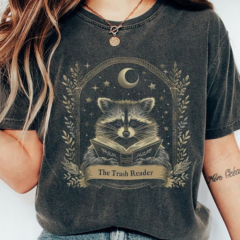 Trash Reader Bookish Raccoon Racoon Smut Lover Spicy - Adult & Kids T-Shirts, Sweatshirts & Hoodies apparel design preview 1
