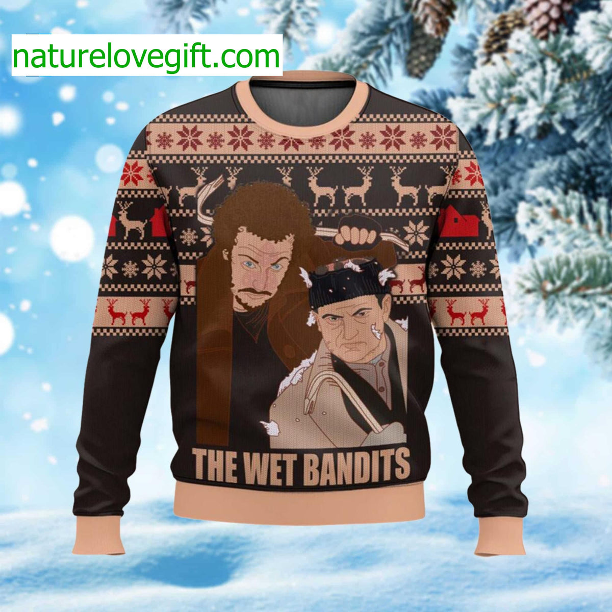 The Wet Bandits Ugly Christmas Sweater - Holiday Gift product image