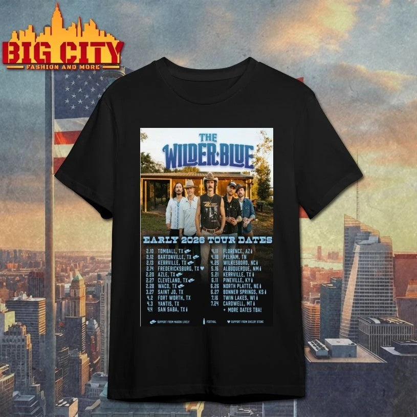 The Wilder Blue Early 2026 Tour Poster - Adult & Kids T-Shirts, Sweatshirts & Hoodies apparel design preview 1