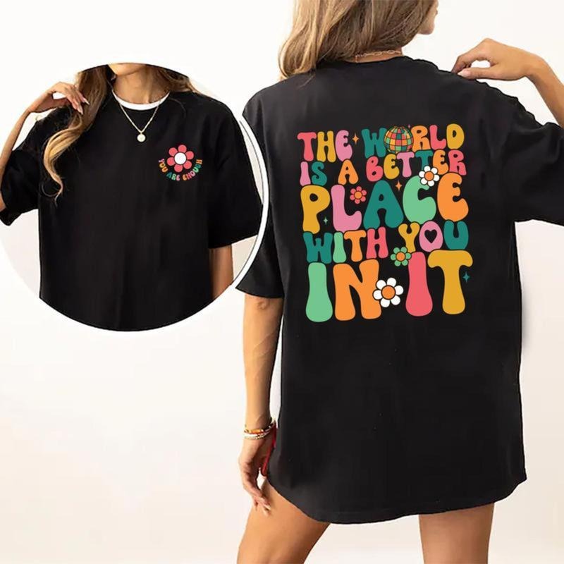 World Is Better You Are Enough Mental Health - Adult & Kids T-Shirts, Sweatshirts & Hoodies apparel design preview 1