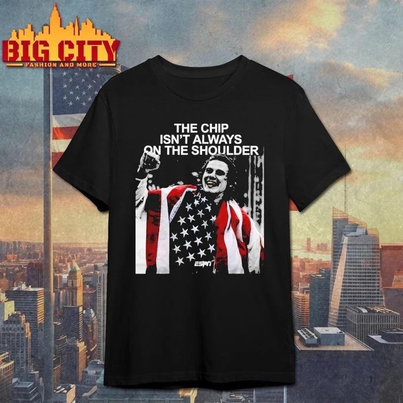 The chip isn't always on shoulder Jack Hughes Usa - Adult & Kids T-Shirts, Sweatshirts & Hoodies apparel design preview 1