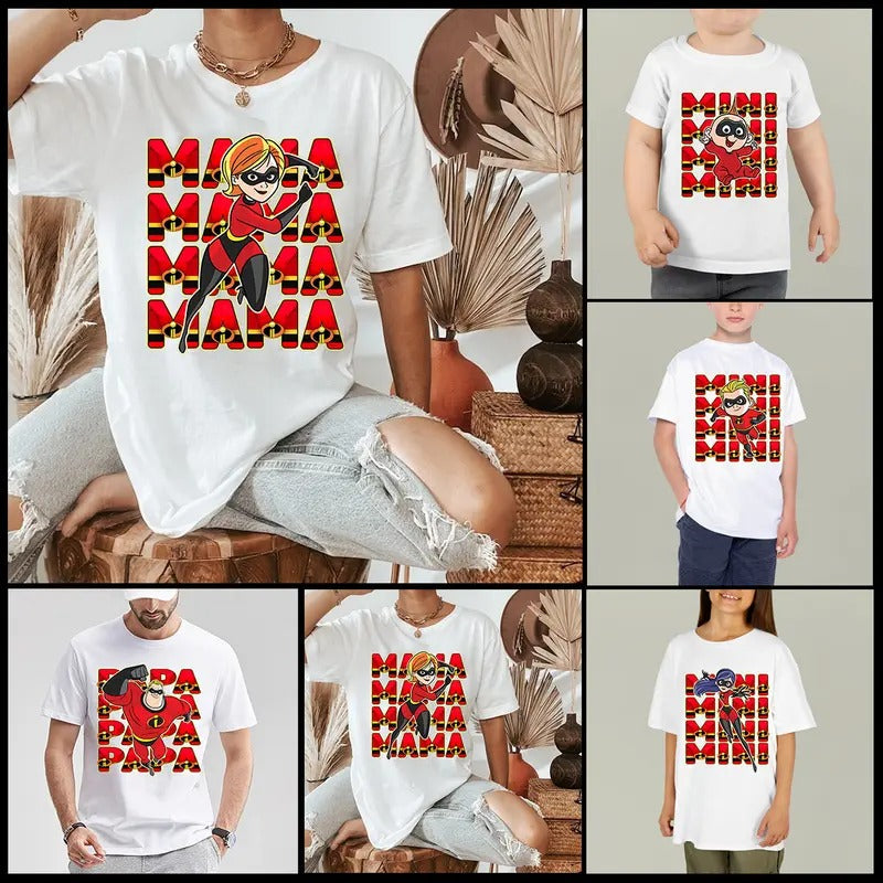 Lncredibles Family Matching Trip Cartoon - Adult & Kids T-Shirts, Sweatshirts & Hoodies apparel design preview 1