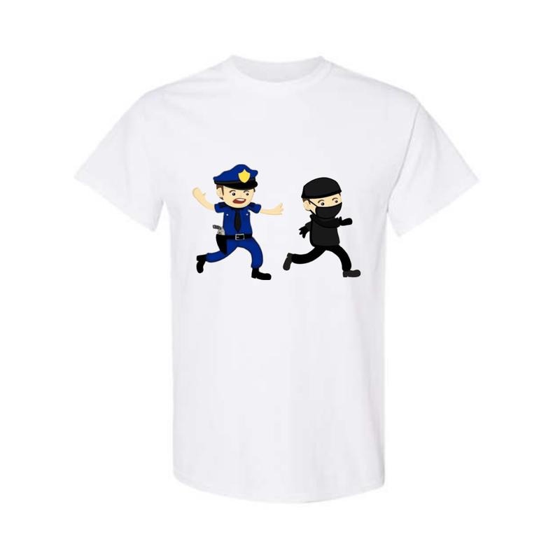 Police Catch Thief Meme - Adult & Kids T-Shirts, Sweatshirts & Hoodies apparel design preview 1
