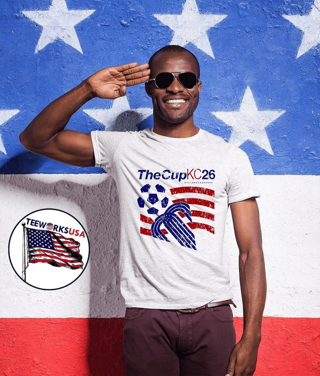 TheCupKC26 Soccer American Flag - Adult & Kids T-Shirts, Sweatshirts & Hoodies apparel design preview 1
