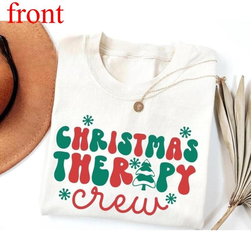 Therapy Crew SLP OT PT Xmas Speech Pathologist - Adult & Kids T-Shirts, Sweatshirts & Hoodies apparel design preview 1