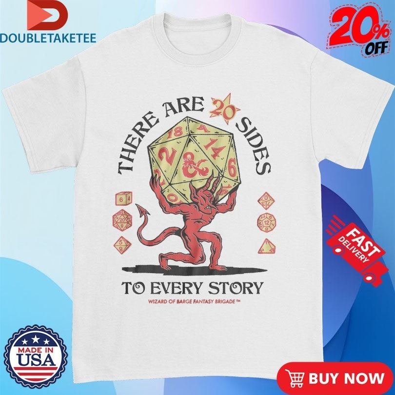 There Are 20 Sides To Every Story D20 Wizard Of Barge - Adult & Kids T-Shirts, Sweatshirts & Hoodies apparel design preview 1