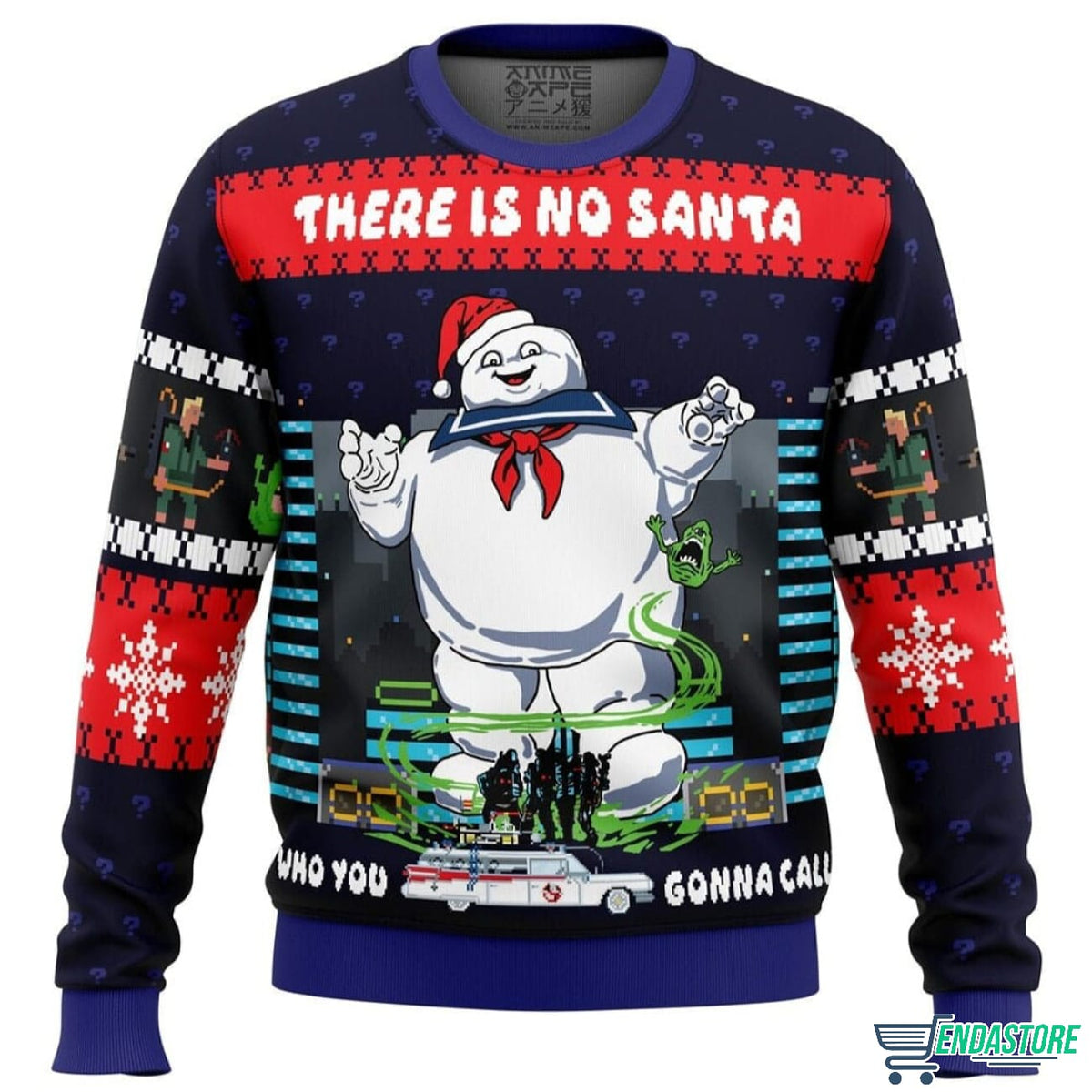 There Is No Santa Ghostbusters 3D Ugly Christmas Sweater - Holiday Gift product image
