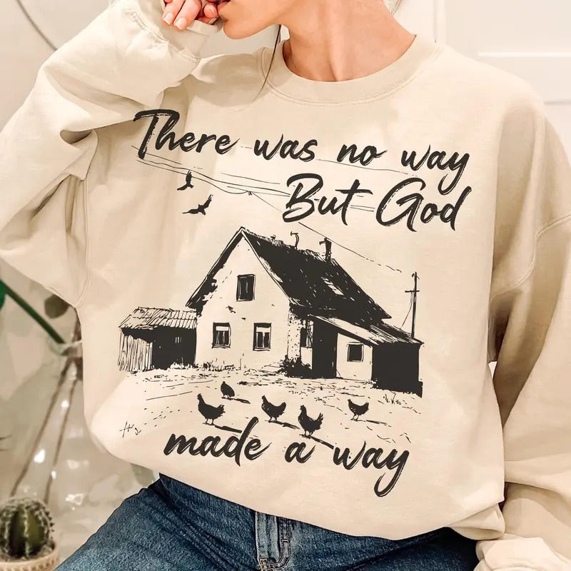 There Was No Way But God Made Casual Street Fleece - Adult & Kids T-Shirts, Sweatshirts & Hoodies apparel design preview 1