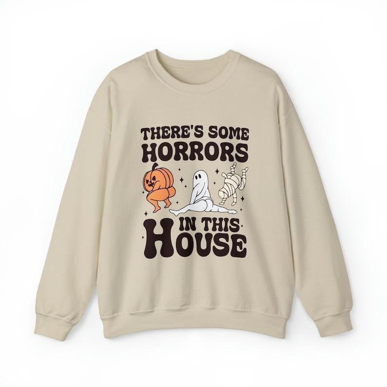 There'S Some Horrors This House Funny Halloween - Adult & Kids T-Shirts, Sweatshirts & Hoodies apparel design preview 1