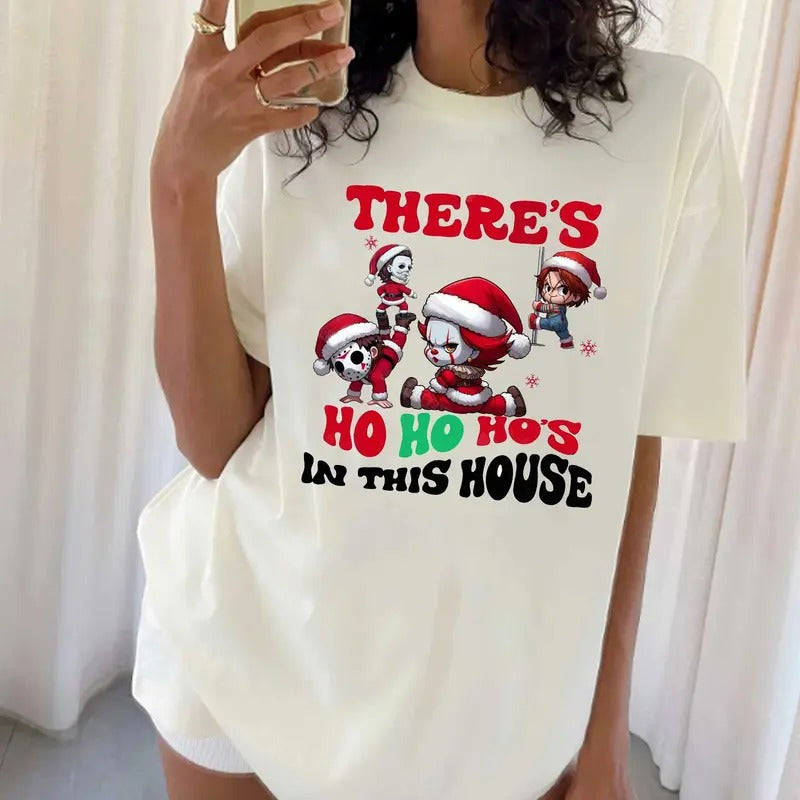 Theres Ho Ho'S This House Movie Characters Soft Funny - Adult & Kids T-Shirts, Sweatshirts & Hoodies apparel design preview 1