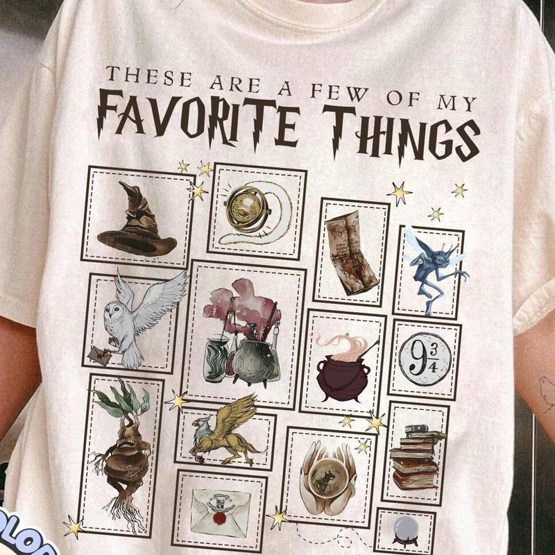 These Are Few My Favorite Things Wizard Castle School - Adult & Kids T-Shirts, Sweatshirts & Hoodies apparel design preview 1