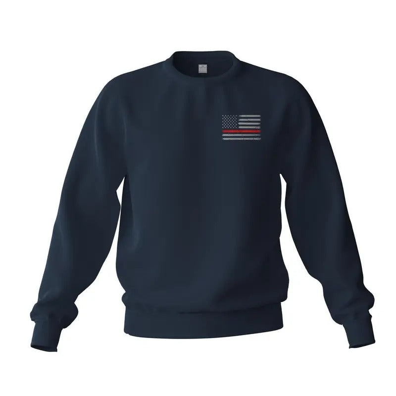 Thin Red Flag Fireman Firefighter Support Front Side - Adult & Kids T-Shirts, Sweatshirts & Hoodies apparel design preview 1