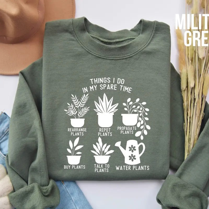 Things I Do My Spare Time Plants Plant Lover - Adult & Kids T-Shirts, Sweatshirts & Hoodies apparel design preview 1