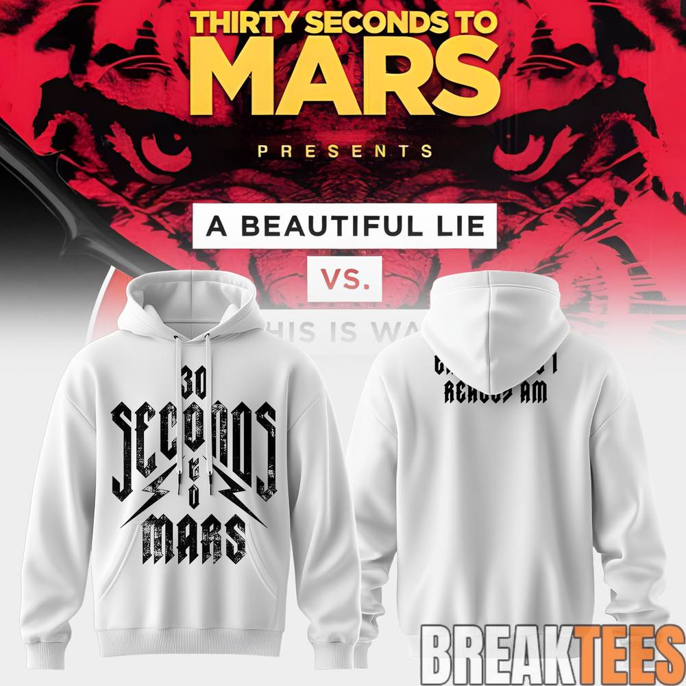 Thirty Seconds to Mars "A Beautiful Lie vs. This Is - Adult & Kids T-Shirts, Sweatshirts & Hoodies apparel design preview 1