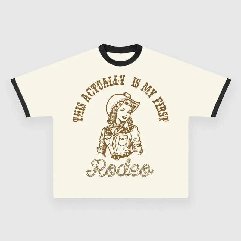 This Actually Is My First Rodeo CUSTOM PRINTED - Adult & Kids T-Shirts, Sweatshirts & Hoodies apparel design preview 1