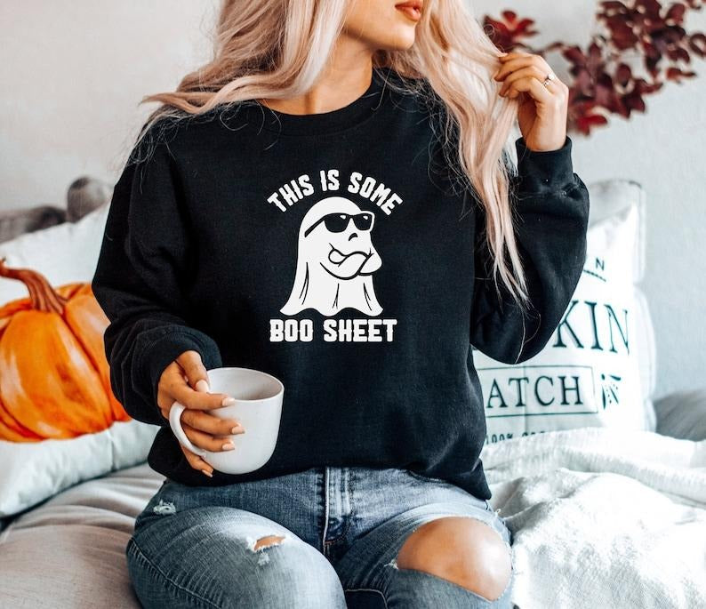 This Is Some Boo Sheet Halloween Retro Ghost Funny - Adult & Kids T-Shirts, Sweatshirts & Hoodies apparel design preview 1