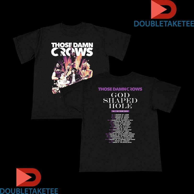 Those Damn Crows God Shaped Hole EU UK Tour 2025 - Adult & Kids T-Shirts, Sweatshirts & Hoodies apparel design preview 1