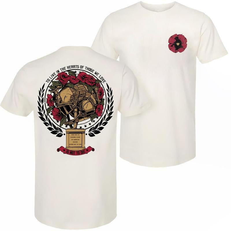 Those We Love Memorial Patriotic Helmet Poppy Great - Adult & Kids T-Shirts, Sweatshirts & Hoodies apparel design preview 1