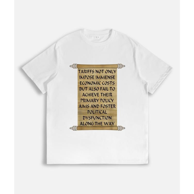 Thought Provoking Scroll Styled Anti Tariff Statement - Adult & Kids T-Shirts, Sweatshirts & Hoodies apparel design preview 1
