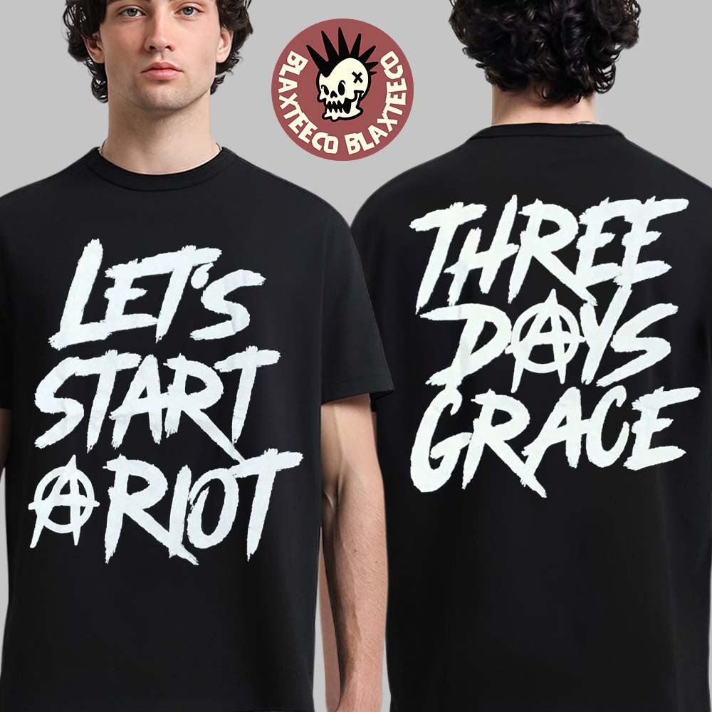 Three Days Grace 2025 Tour Venue Merch Let's Start - Adult & Kids T-Shirts, Sweatshirts & Hoodies apparel design preview 1