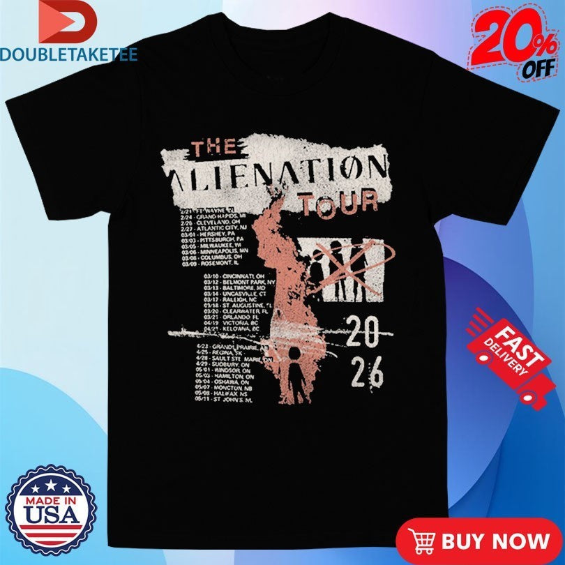 Three Days Grace 2026 The Alienation Tour Dates - Adult & Kids T-Shirts, Sweatshirts & Hoodies apparel design preview 1