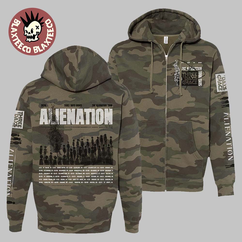 Three Days Grace Alienation 2026 Tour North America - Adult & Kids T-Shirts, Sweatshirts & Hoodies apparel design preview 1
