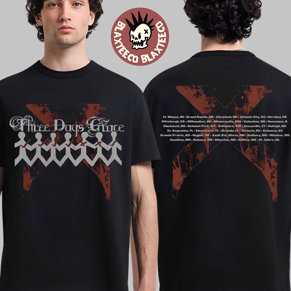 Three Days Grace Alienation 2026 Tour North America - Adult & Kids T-Shirts, Sweatshirts & Hoodies apparel design preview 1