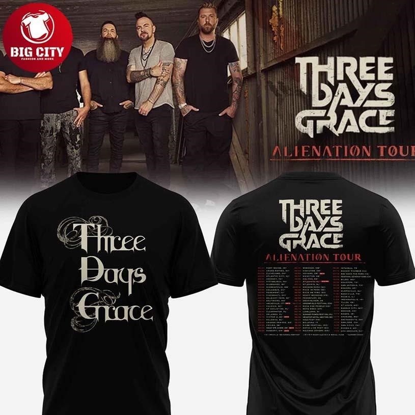 Three Days Grace Alienation Tour 2026 The Schedule - Adult & Kids T-Shirts, Sweatshirts & Hoodies apparel design preview 1
