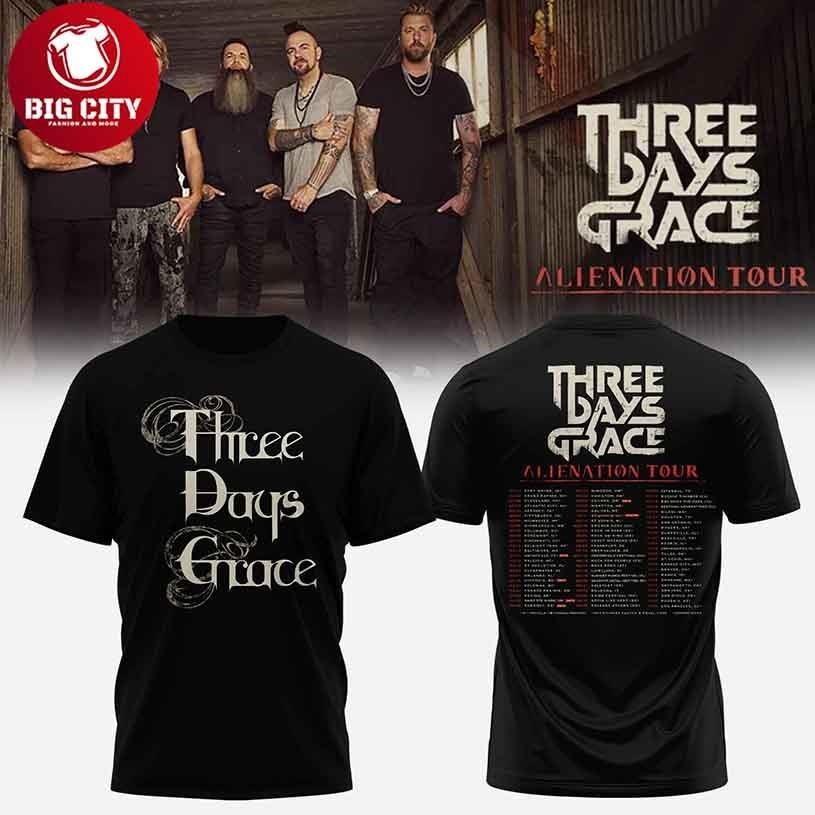Three Days Grace Alienation Tour Two Sided - Adult & Kids T-Shirts, Sweatshirts & Hoodies apparel design preview 1