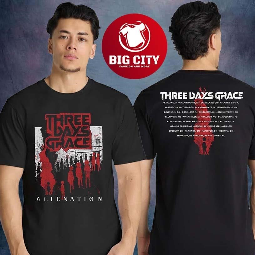 Three Days Grace Tour 2026 Alienation Two Sided - Adult & Kids T-Shirts, Sweatshirts & Hoodies apparel design preview 1